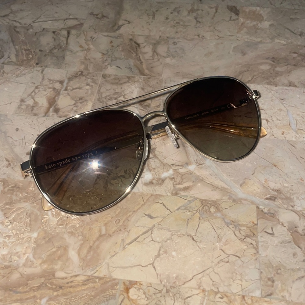 BRAND NEW! Kate Spade Emmaline Gold Sunglasses